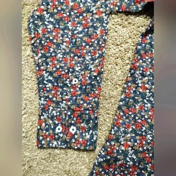 Good Man Brand Floral Long sleeve Button down shirt NWT - Picture 7 of 8